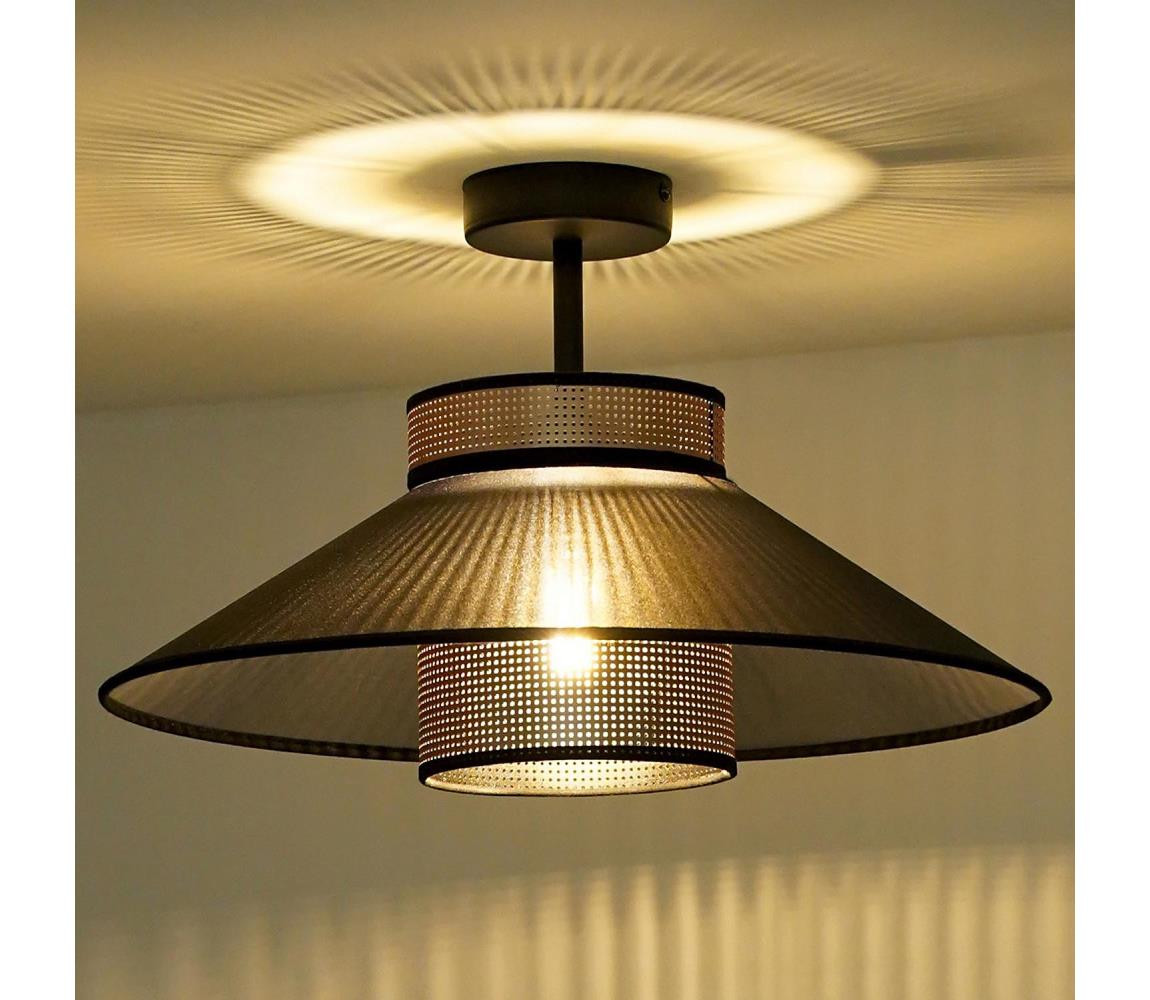 - Přisazený lustr RIO SHINY 1xE27/15W/230V pr. 45 cm černá/měděná