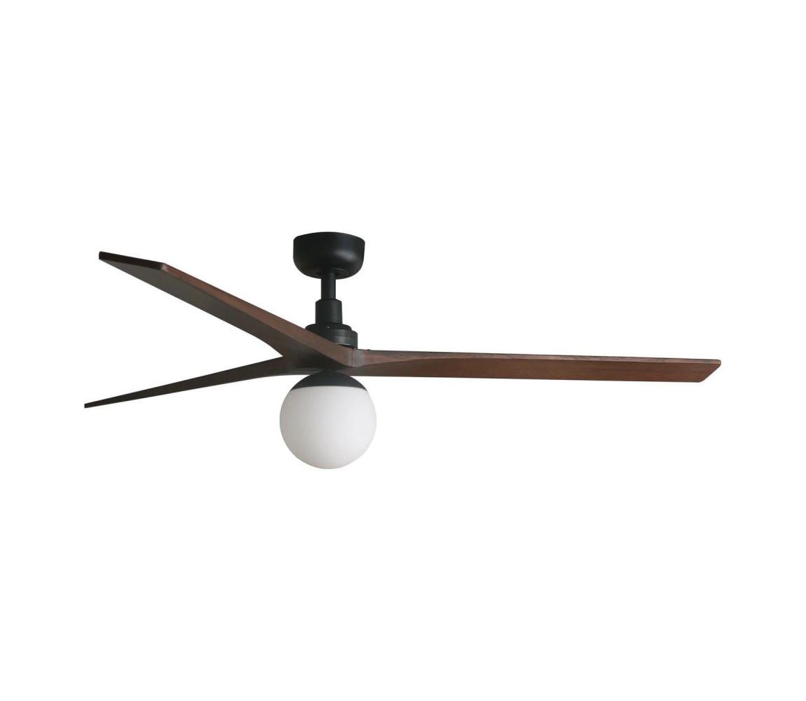 FARO Barcelona FARO 34276WT-11L - Str. vent. KLIM L 1xE27/15W/230V dřevo/černá pr. 150 cm WT+DO