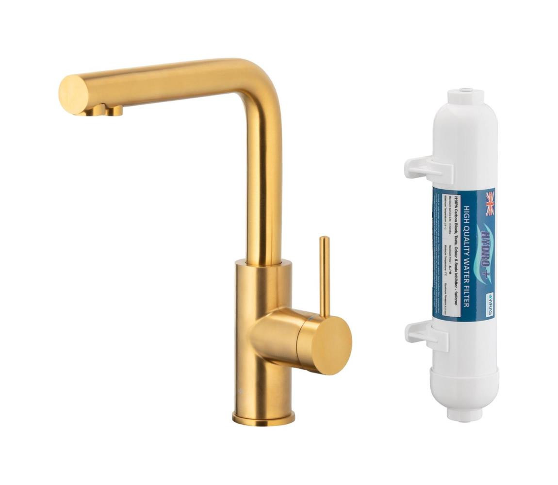 KFA Armatura KFA Armatura 6623-912-31-Dřezová baterie na filtr. vodu DUERO PURE zlatá + filtr