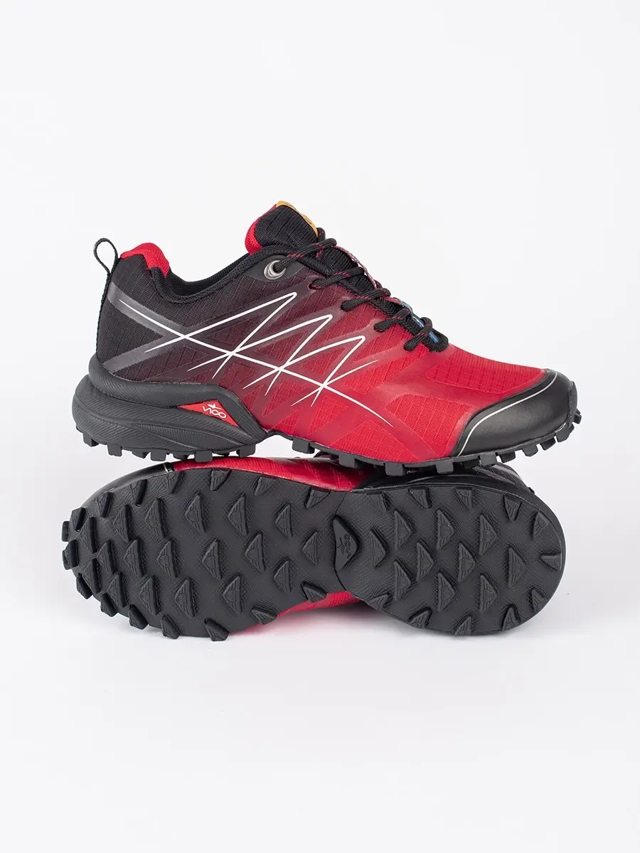 Pohodlné trekingové boty červené dámské