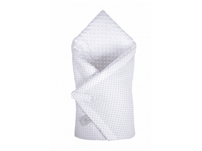 Maceshka Zavinovačka MINKY bílá, šedý puntík v bílé