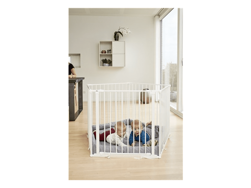 Baby Dan Ohrádka Supreme OLAF Pentagon bílá s matrací