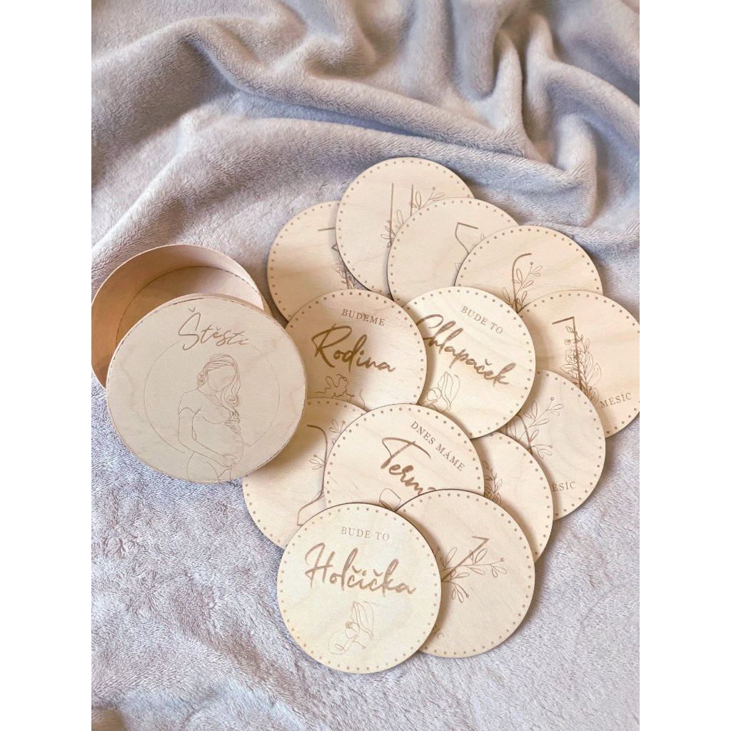 FK Dřevěná sada milníkových karet - Štěstí
