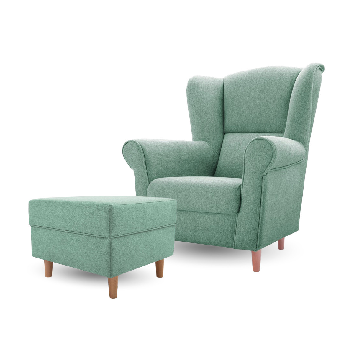IDZ Sedací souprava: Křeslo LOFT 1 + taburet LOFT, Mátová Avra 11