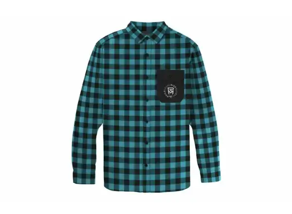 Rock Machine pánská košile dlouhý rukáv Trail černá/modrá vel. M