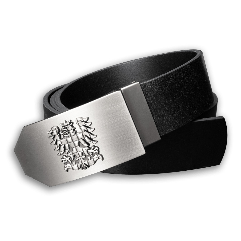 Opasek kožený Moravská orlice 4 cm - černý, 100