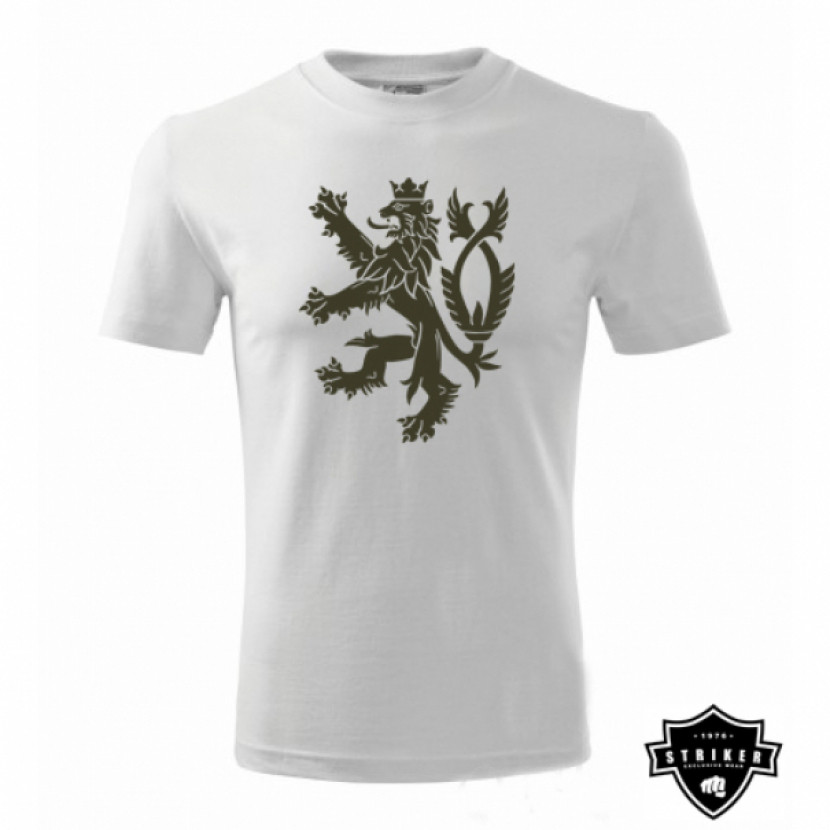 Triko dětské Striker Český lev - bílé, 8-10 let