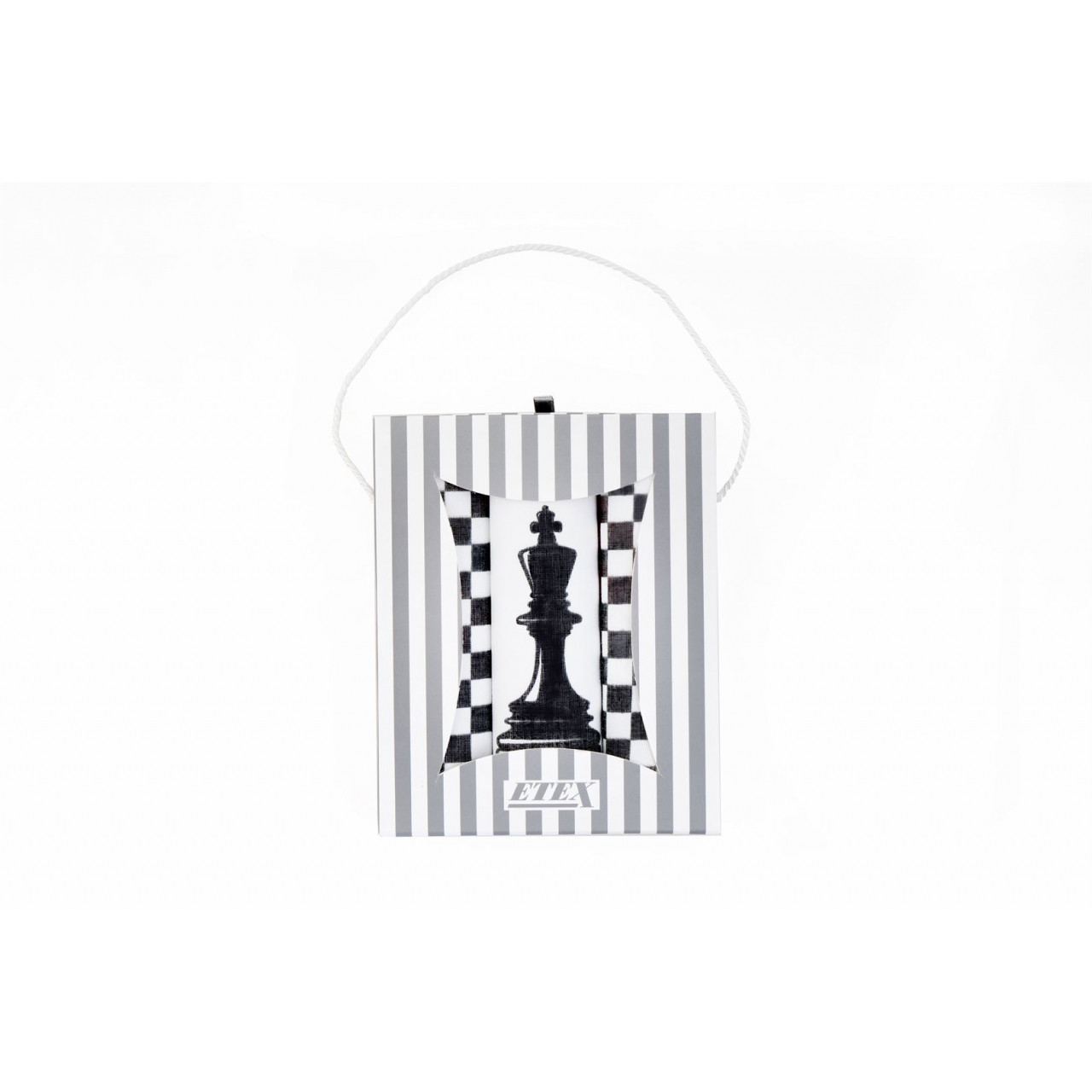 Dámské kapesníky Etex Šachy L59 3 ks - bílé-černé