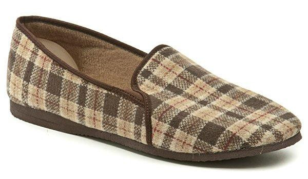 Pegres 1014 nadměrná hnědá domácí obuv šíře H