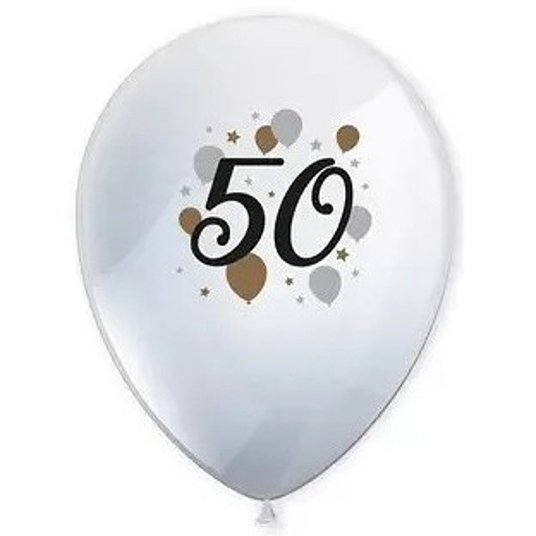 Balónky latexové 50. narozeniny 6 ks