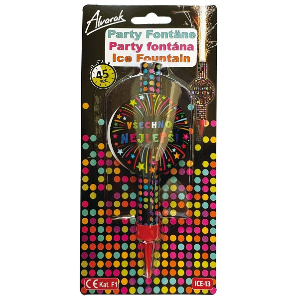 Fontánka dortová Všechno nejlepší 12 cm