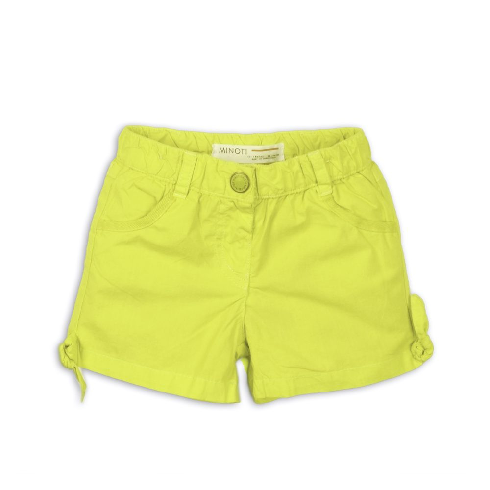 Kraťasy dívčí bavlněné, Minoti, 2SHORT 1, žlutá - 146/152 | 11/12let