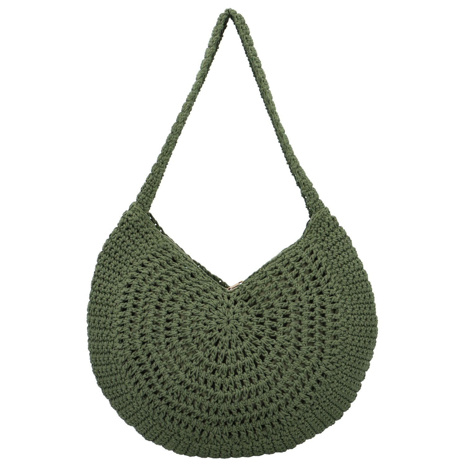 Módní dámská pletená kabelka na rameno Dióna, zelená