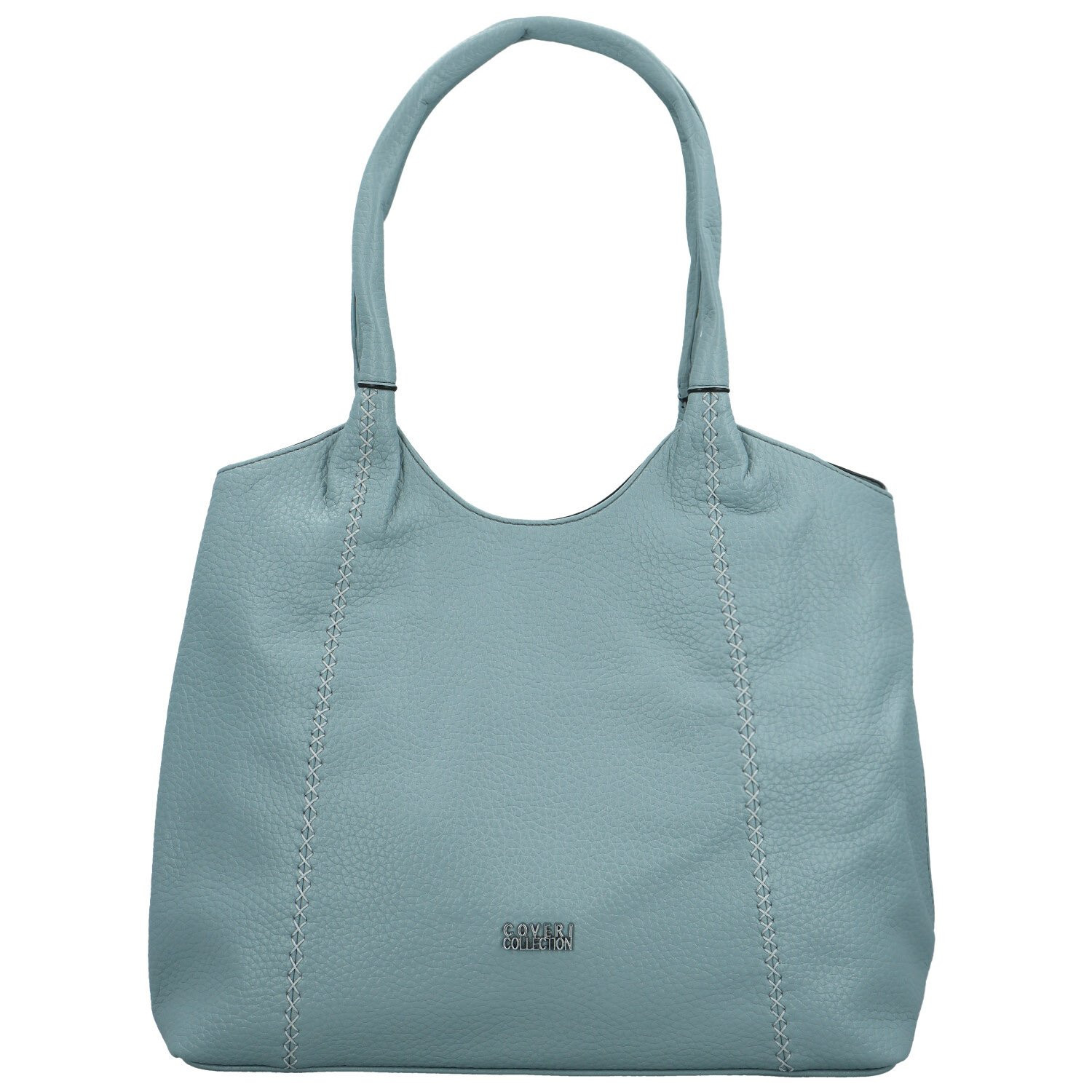 Stylová dámská koženková kabelka na rameno Coveri Ticia, světle modrá