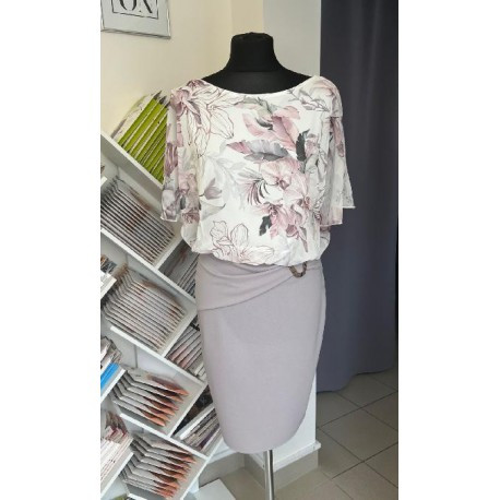 Elegantní společenské šaty MARSEL, Velikost 42, Barva Pudrová M Collection 0020333