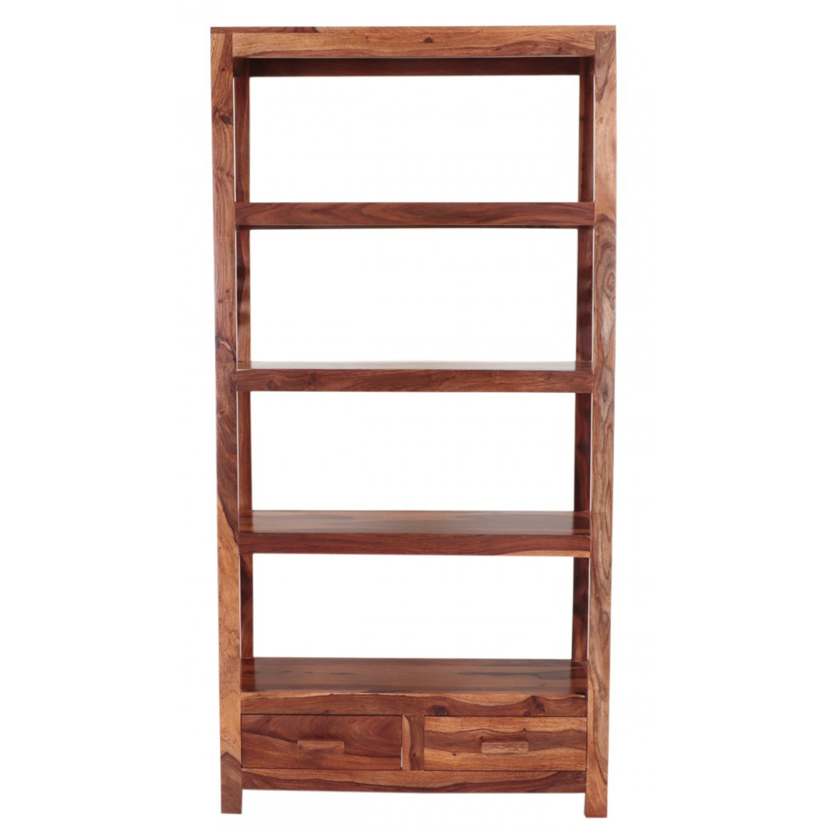 indickynabytek.cz - Knihovna Kali s volnými zády 90x180x35 z indického masivu palisandr / sheesham