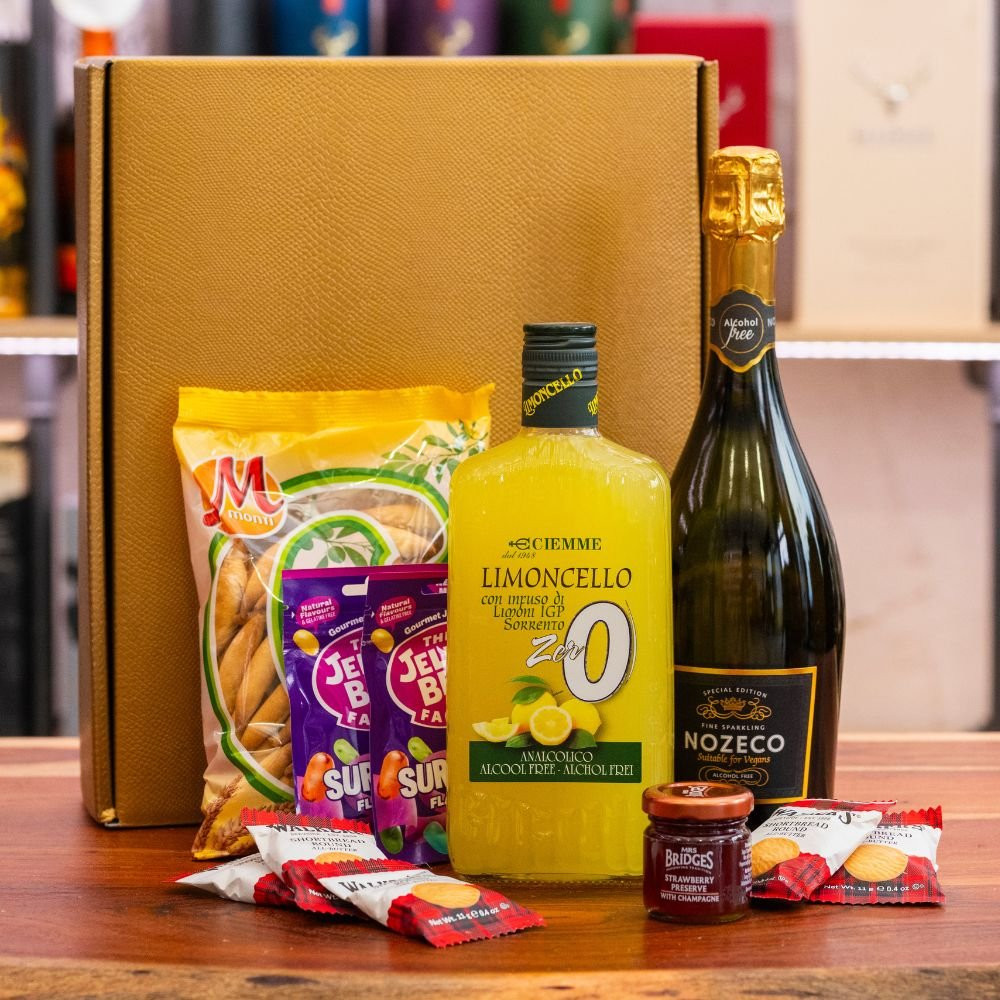 Dárková Krabice s Nealko - Nozeco Spumante 0,75l + Limoncello Zero 0,7l