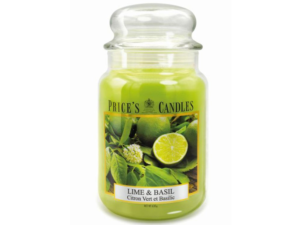 Price’s PRICE'S MAXI svíčka ve skle Limetka & Bazalka - hoření 150h