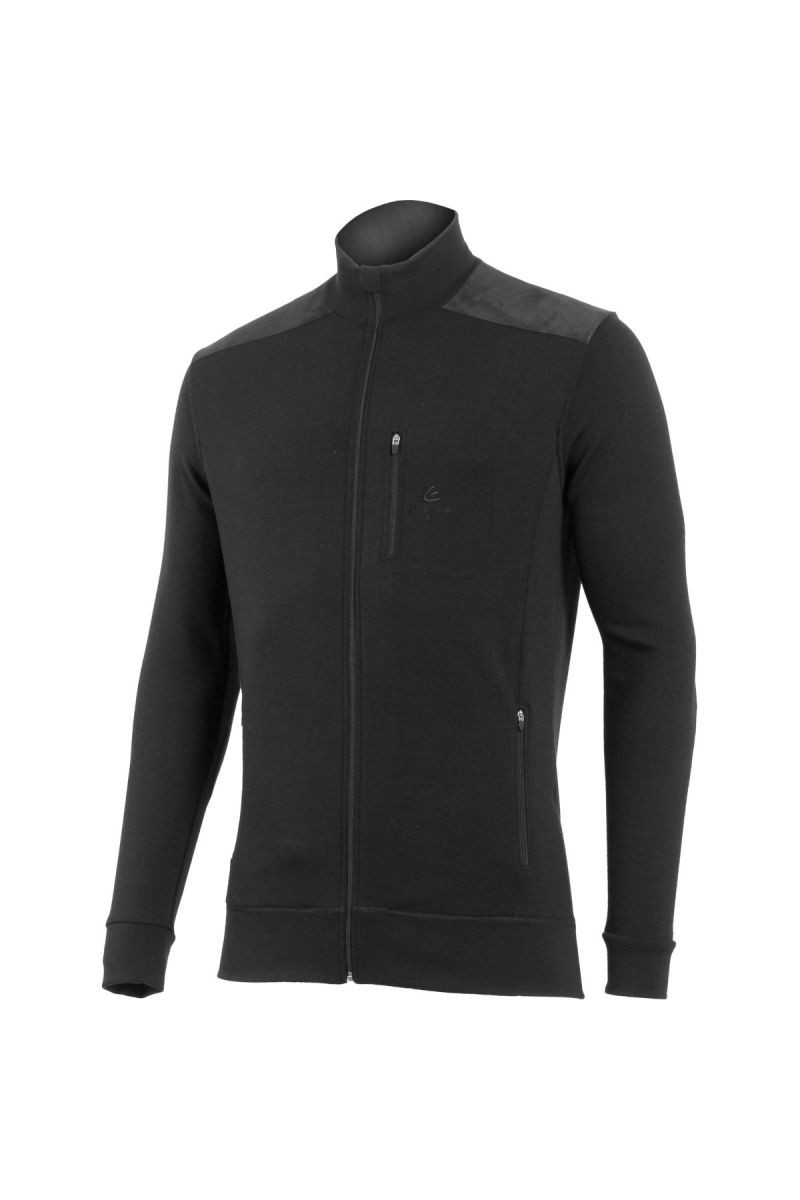 Lasting HUBERT 9090 černá vlněná merino mikina Velikost: L 8595067830391