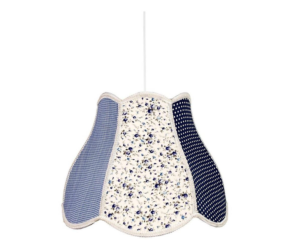 Dětský lustr na lanku ZUZA 1xE27/60W/230V modrá