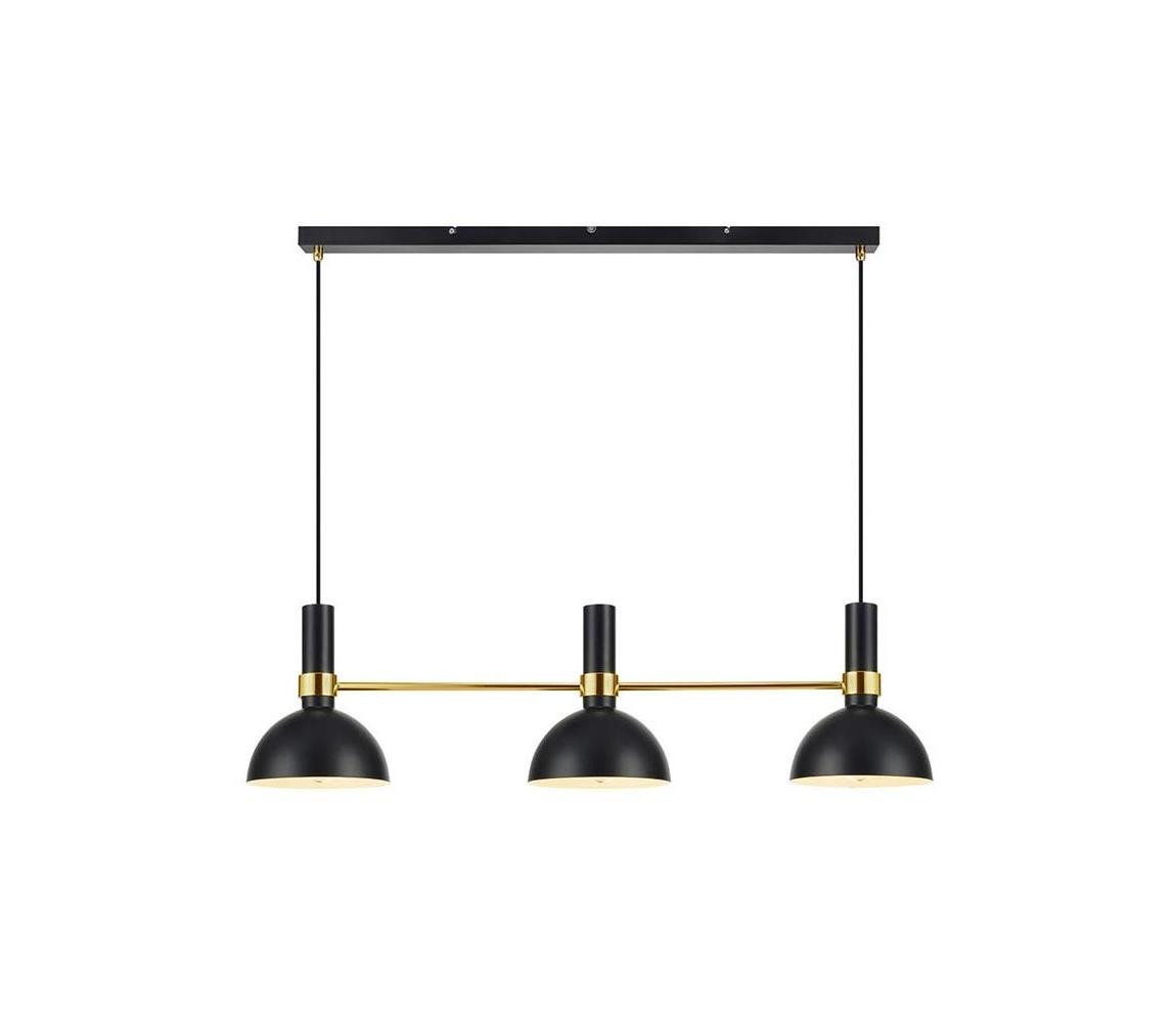 Markslöjd Markslöjd 106971 - Lustr na lanku LARRY 3xE27/60W/230V černá/zlatá