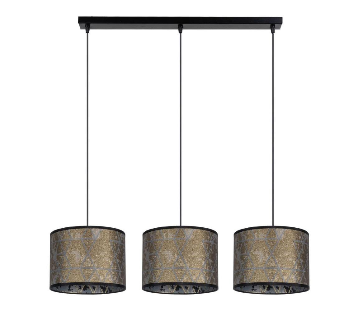 Lustr na lanku REZO 3xE27/60W/230V zlatá