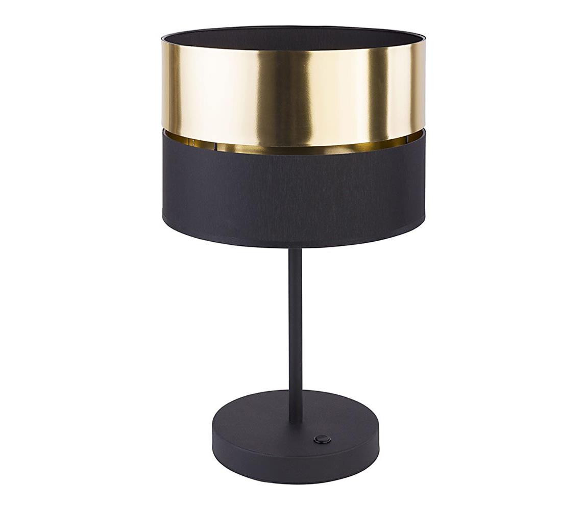 Stolní lampa HILTON 1xE27/25W/230V mosaz/černá