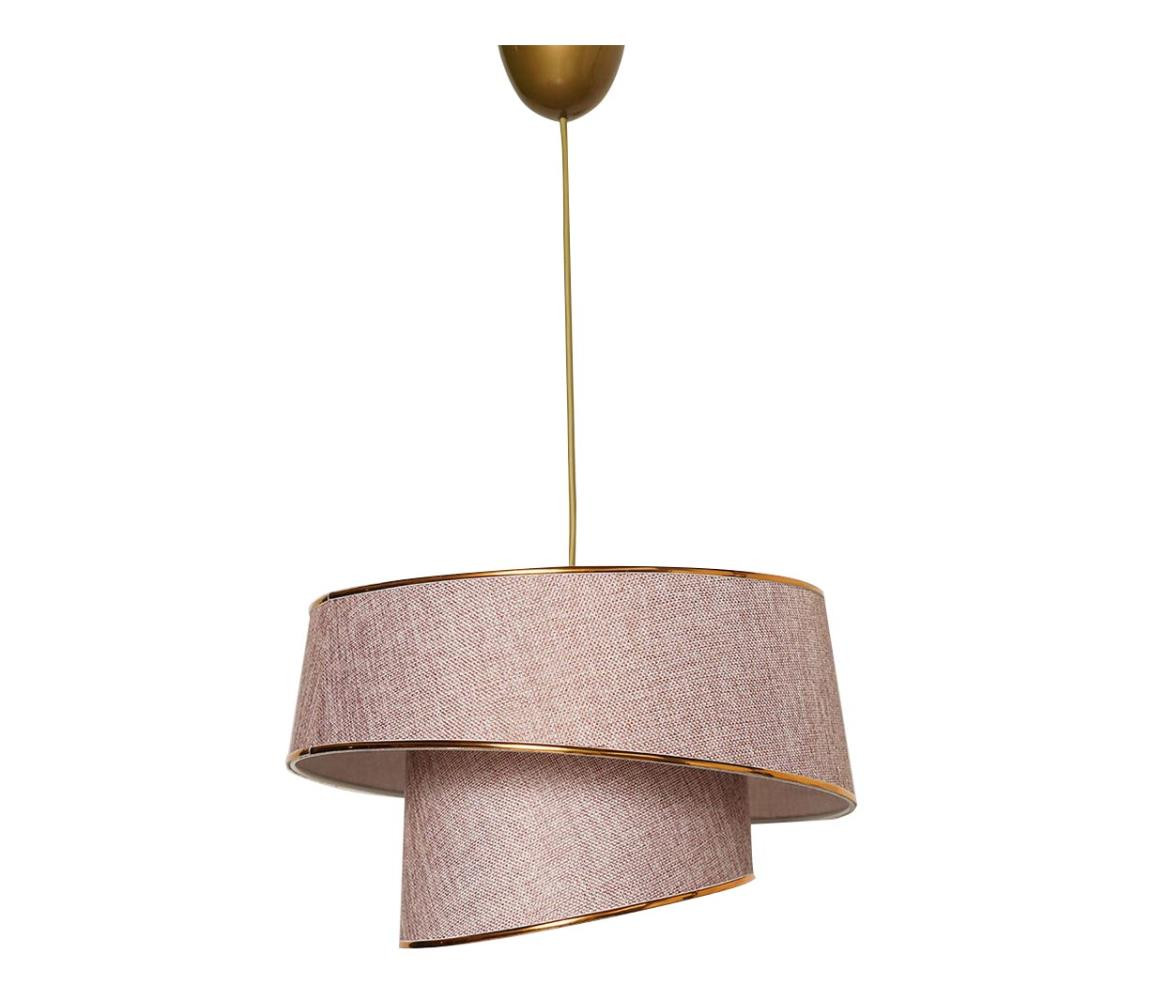 Lustr na lanku BARETTE 1xE27/60W/230V růžová