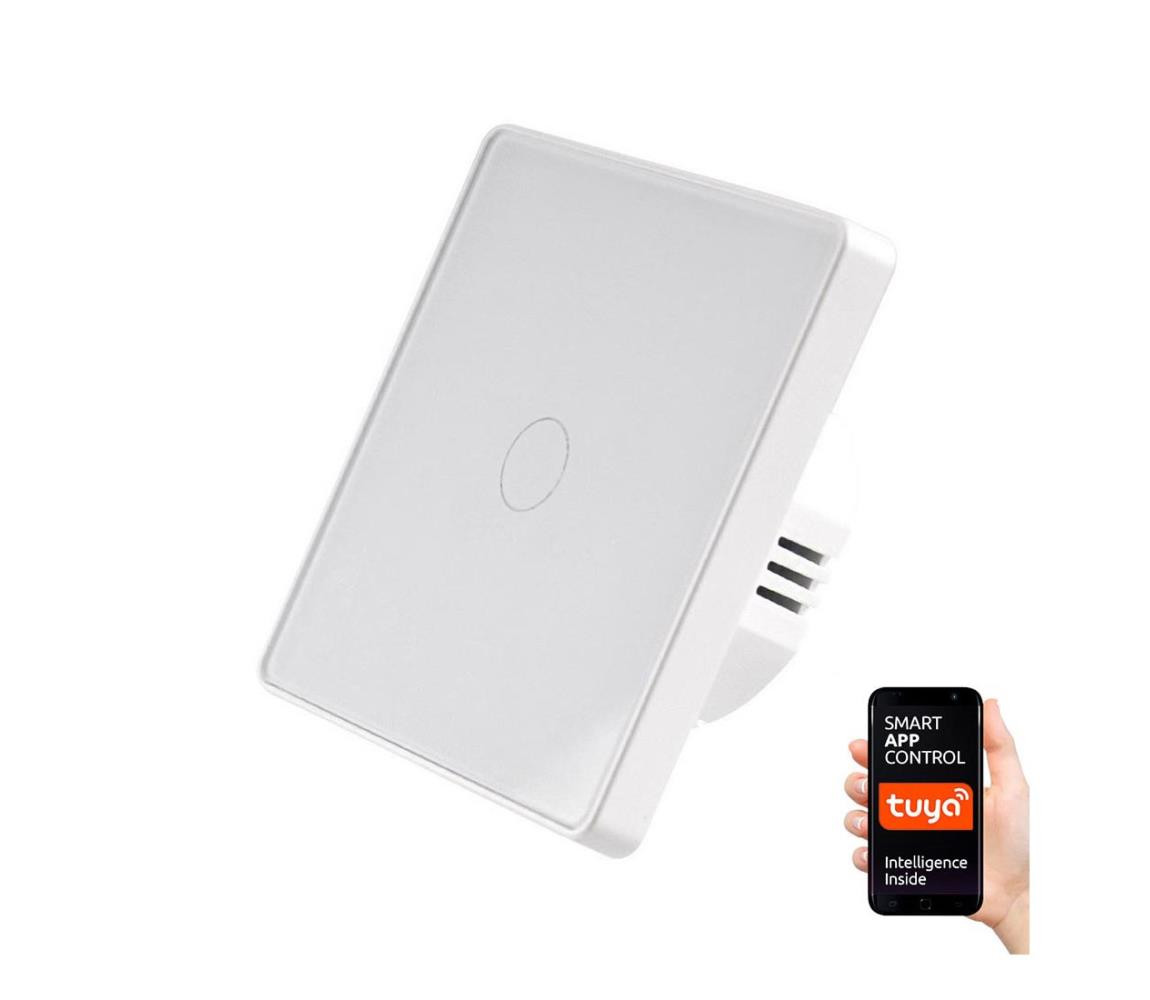 Dotykový spínač jednopólový SMART 800W/230V bílá Wi-Fi Tuya