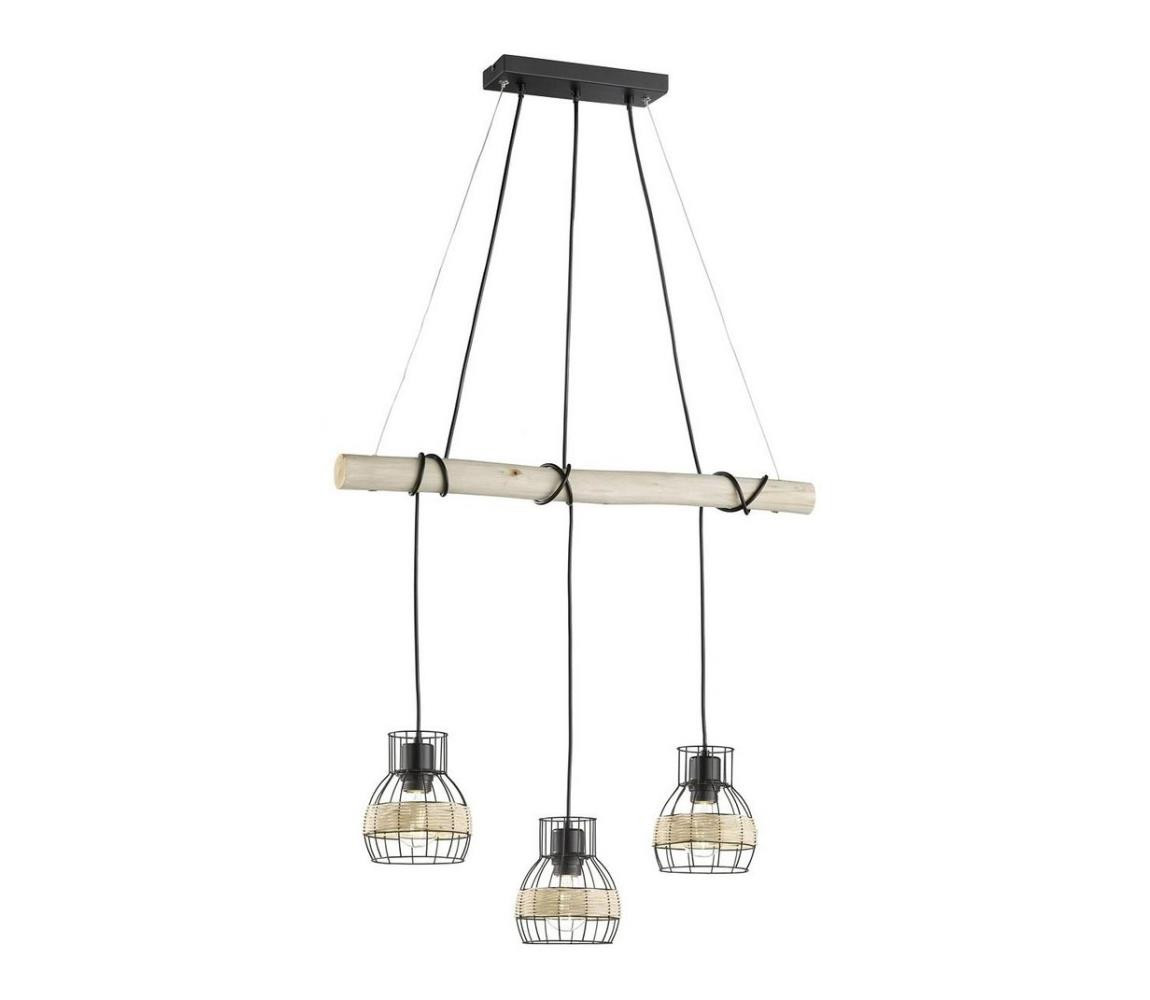 Fischer & Honsel Fischer & Honsel 60798 - Lustr na lanku STRAW 3xE27/40W/230V