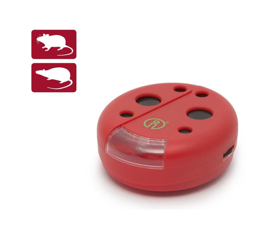 Odpuzovač hlodavců s LED osvětlením 2xAAA beruška