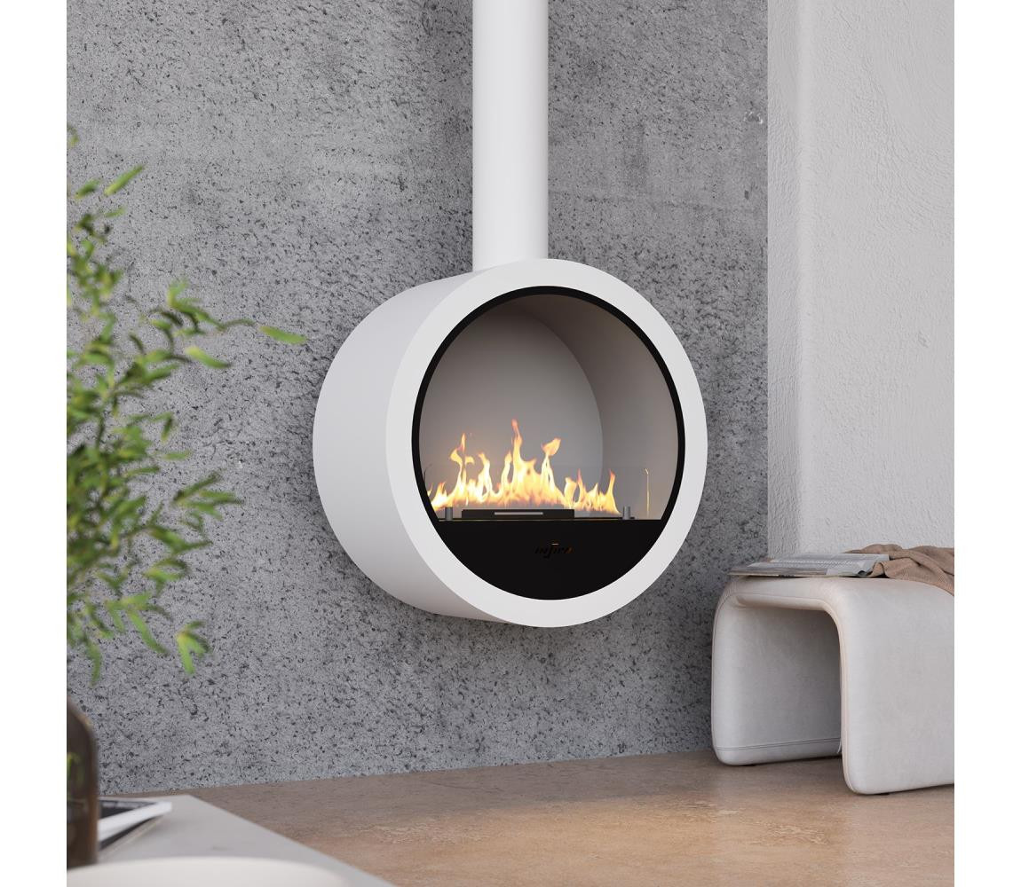 InFire InFire - Závěsný BIO krb pr. 70 cm 3kW bílá