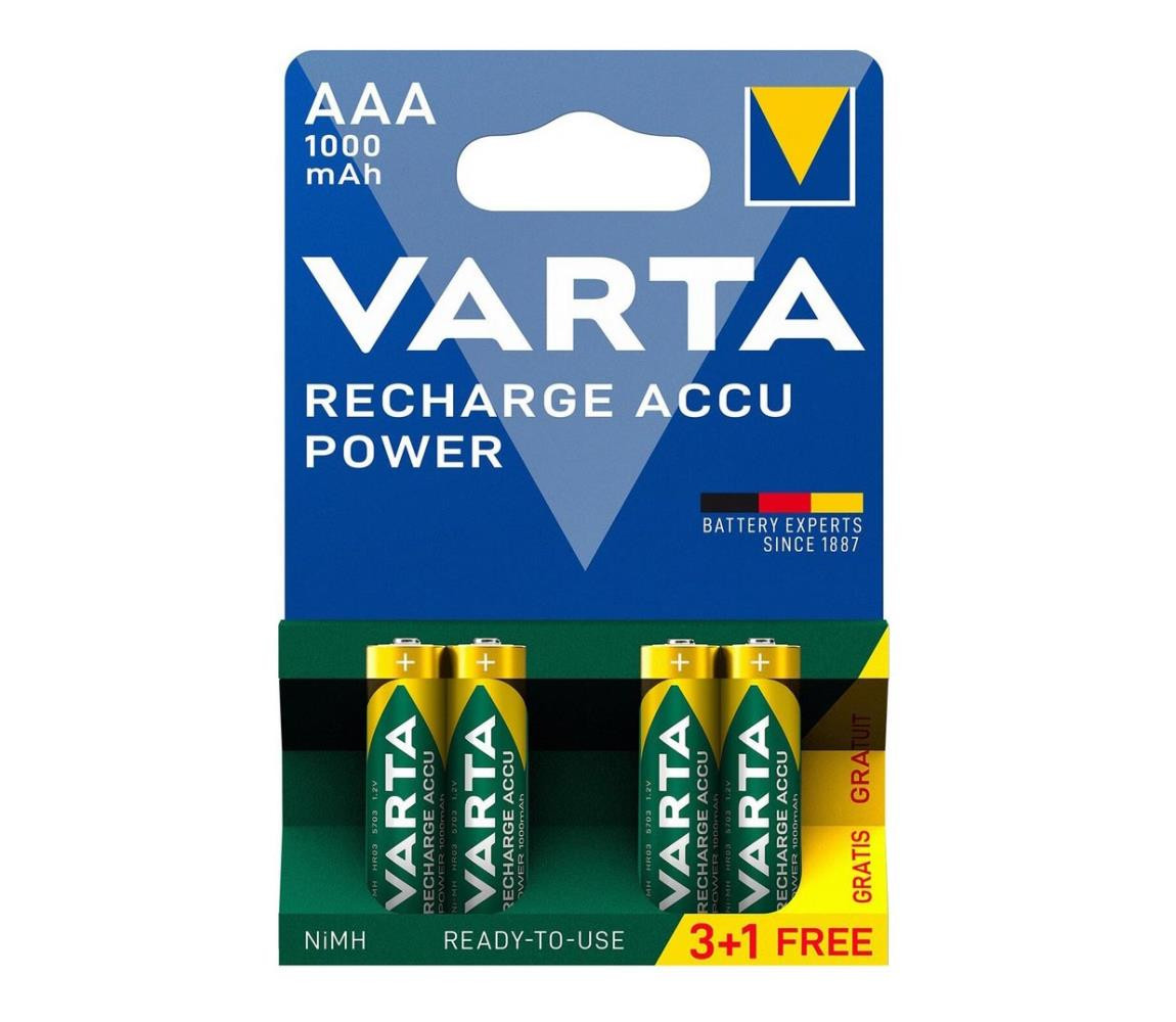 VARTA Varta 5703301494 - 3+1 ks Nabíjecí baterie ACCU AAA Ni-MH/1000mAh/1,2V