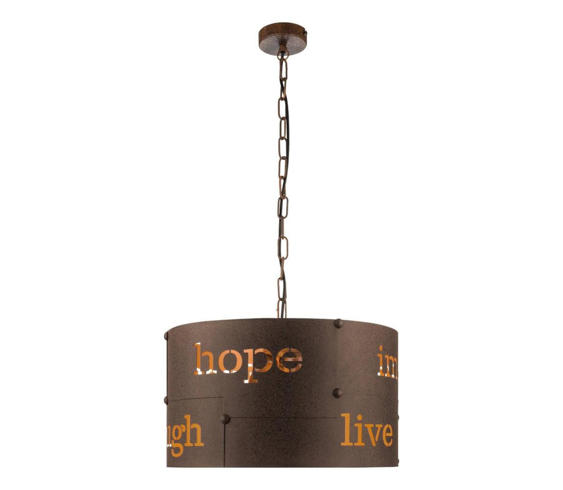 Eglo Eglo 62331 - Lustr na řetězu COLDINGHAM PRO 3xE27/60W/230V hnědá