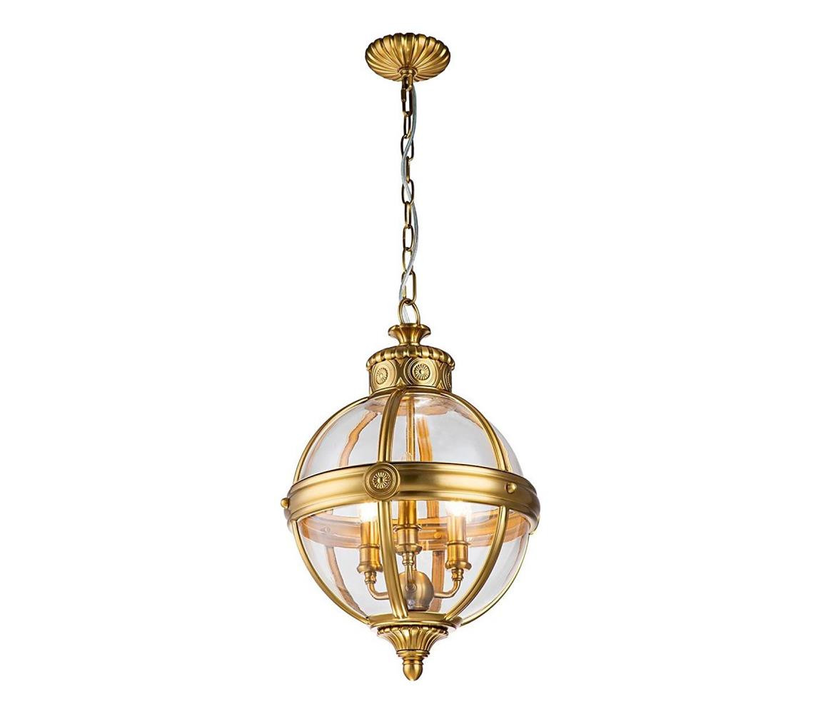 Elstead Feiss FE-ADAMS-3P-BB - Lustr na řetězu ADAMS 3xE14/60W/230V zlatá