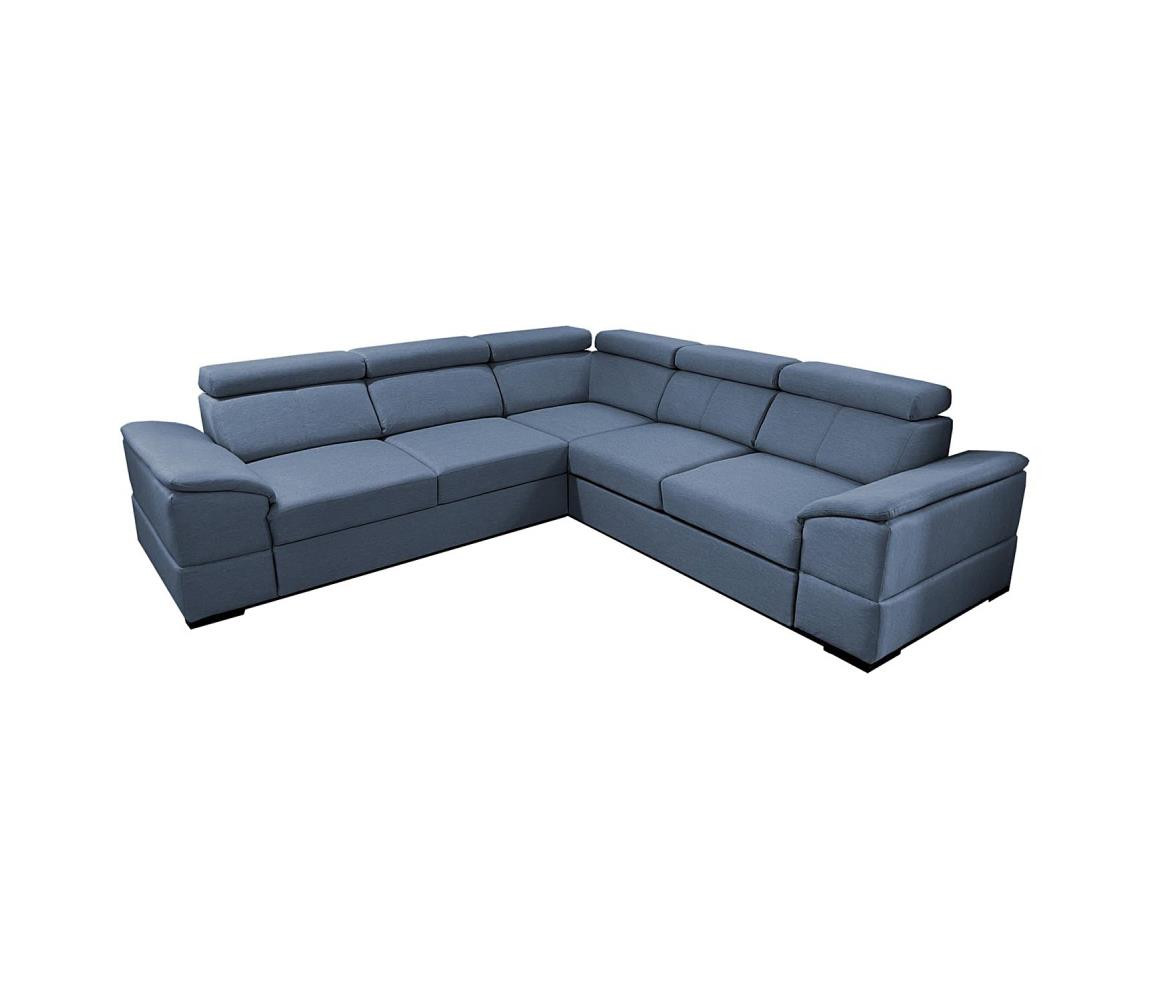 MEBLEDOMI Univerzální rohová rozk. sedací souprava s úložným prostorem GRANADA modrá
