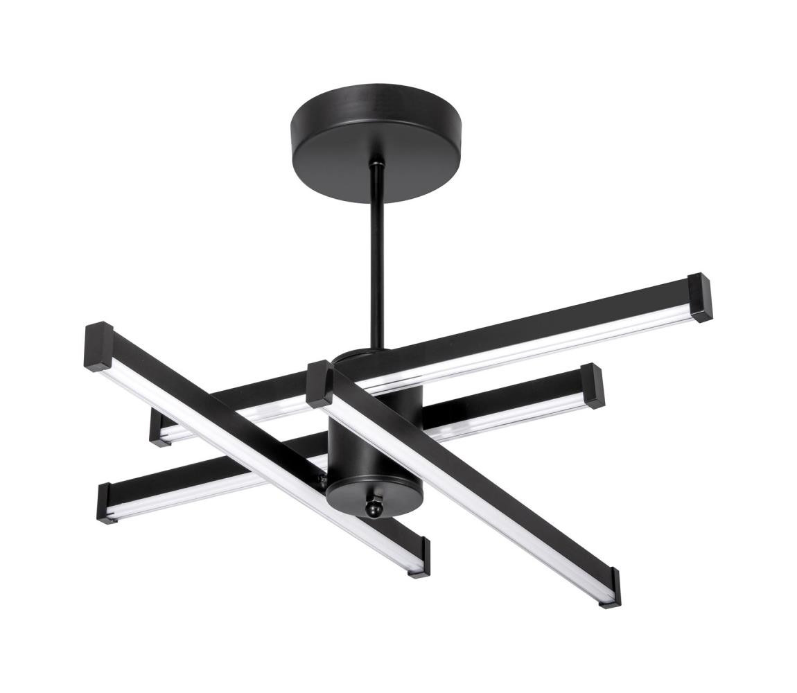 LED Lustr na tyči 4xLED/10W/230V 3000-6500K pr. 68 cm černá