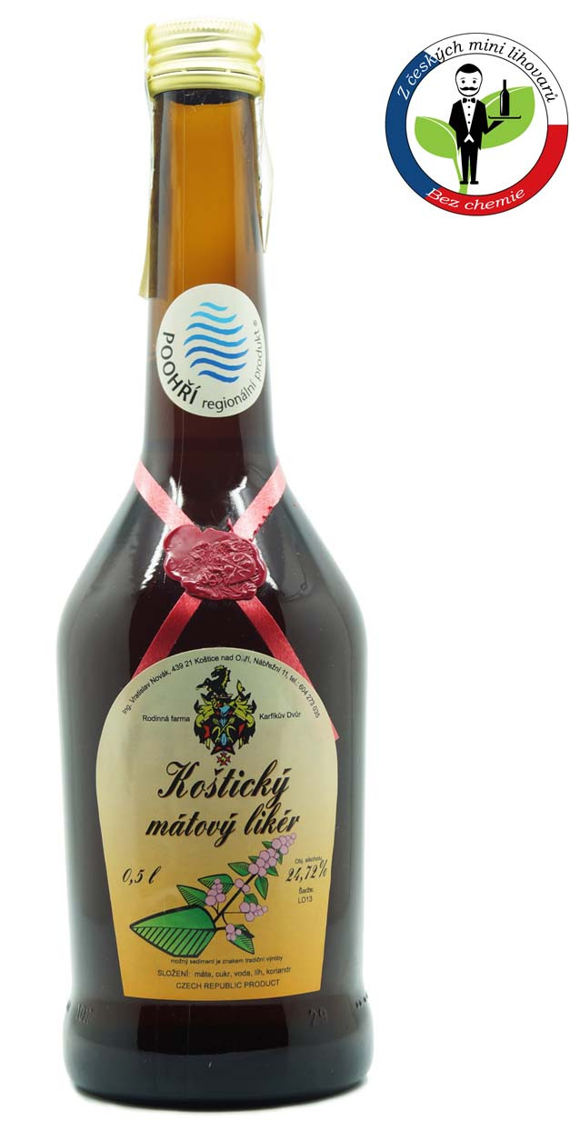 Karfíkův dvůr Karfíkův mátový likér 24,7% 0,5l