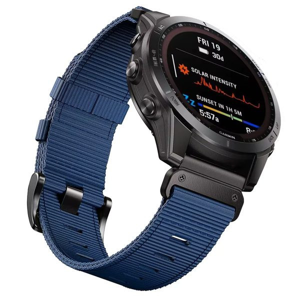 Řemínek pro Garmin QuickFit 26mm, Nylonový Modrý - 26 mm