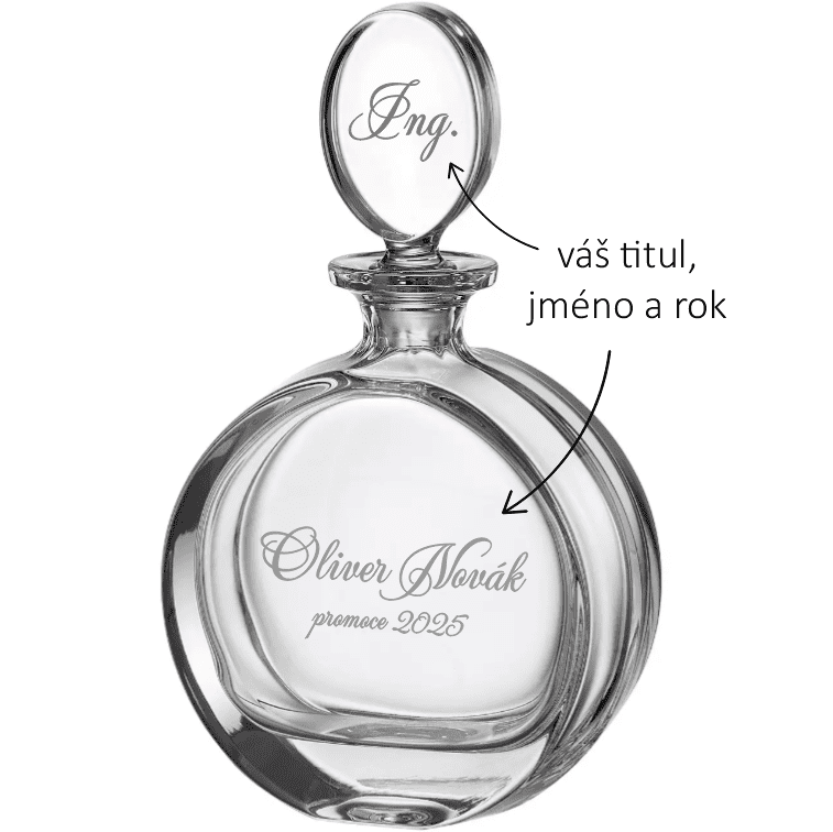 Dekorant Křišťálová karafa na whisky k promoci Blank PROMOCE