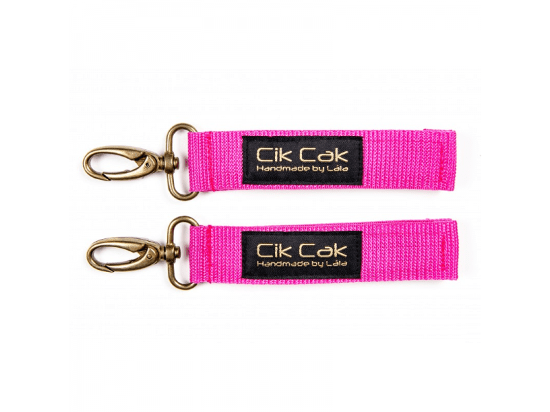 Cik Cak Úchyty na kočárek tm. Růžová staromosaz