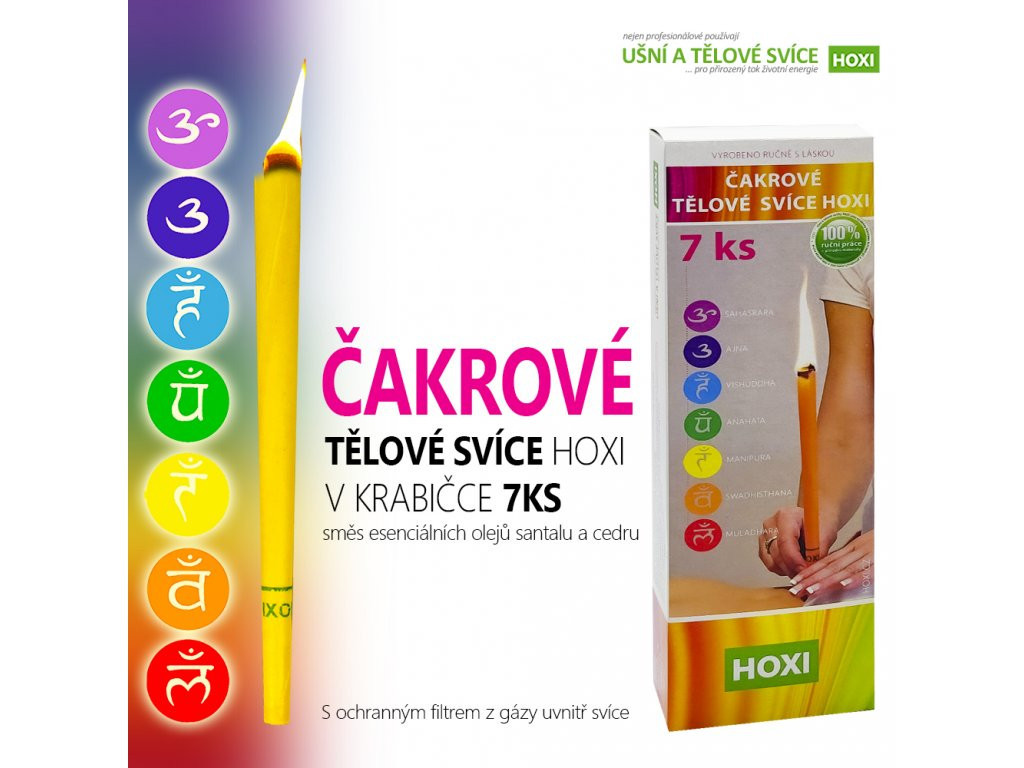 Čakrové tělové svíce Hoxi
