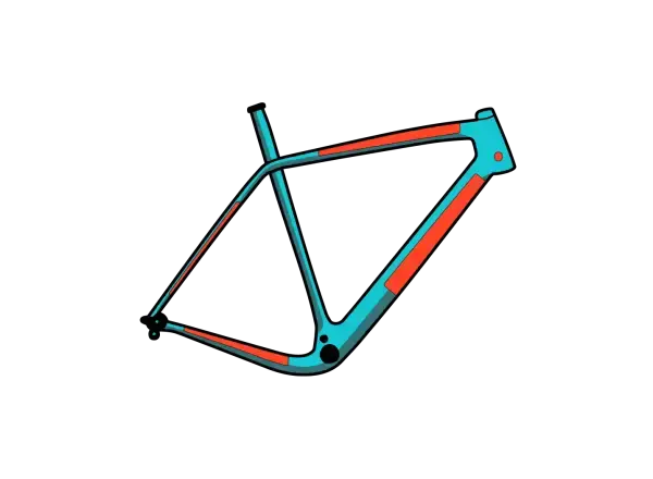 RideWrap set ochranných fólií na rám 30 % pokrytí pro Silniční a Gravel kola Lesklá