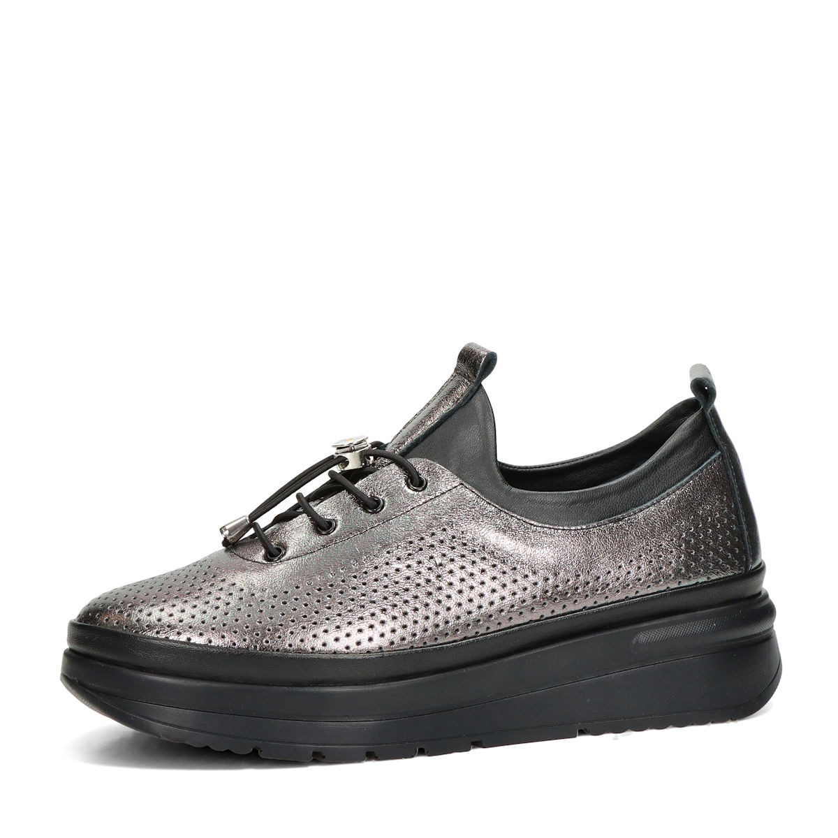 ETIMEĒ dámské kožené polobotky - metalické - 36