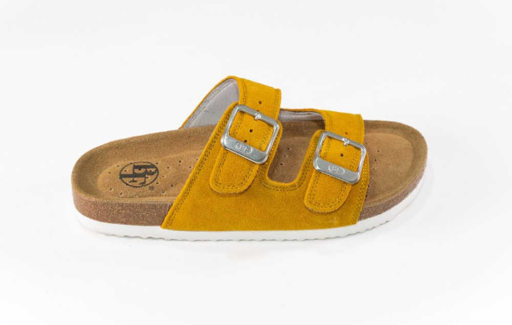 BF BY-213-10-10 Dámské pantofle ve žluté barvě 36