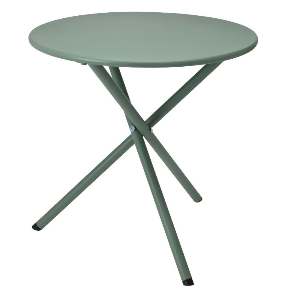 AMBIANCE Zahradní stůl kulatý kovový 48 x 48 cm zelená KO-X59000120