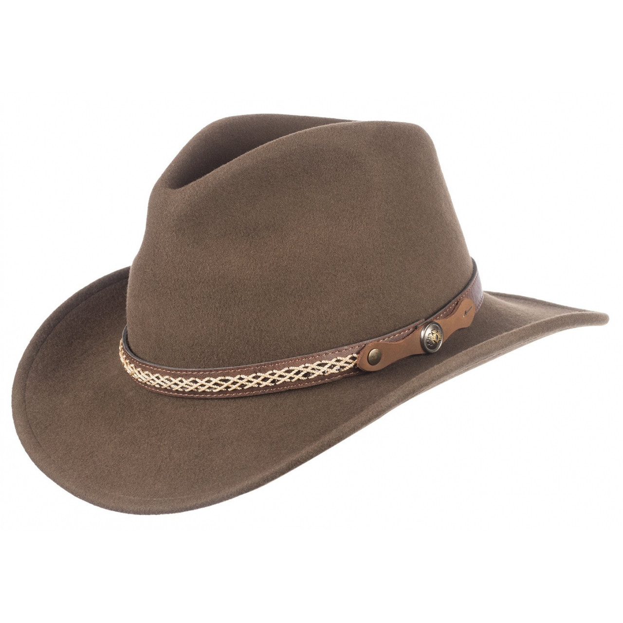 Klobouk vlněný Scippis Sandstone - hnědý, M