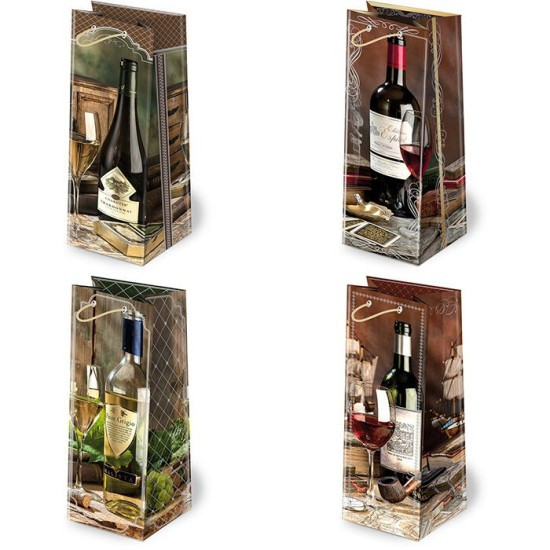 PAW Dárková taška na víno - 12 x 37 cm - AL2-3