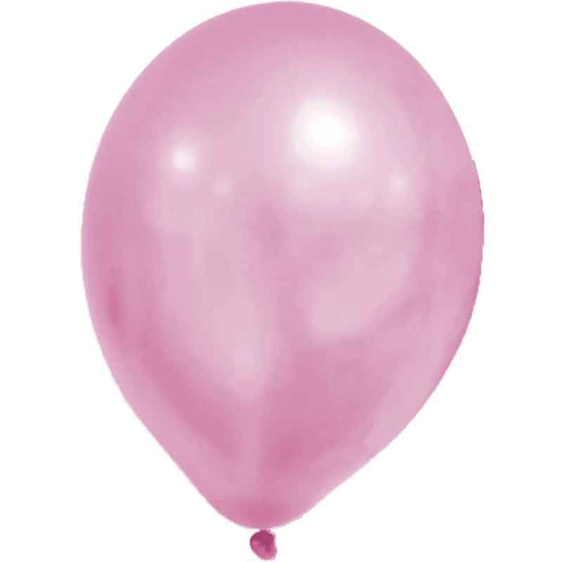 Balónky latexový metalický růžový 30 cm 8 ks