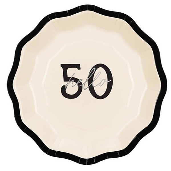 Talířky papírové Hello 50 18 cm 6 ks